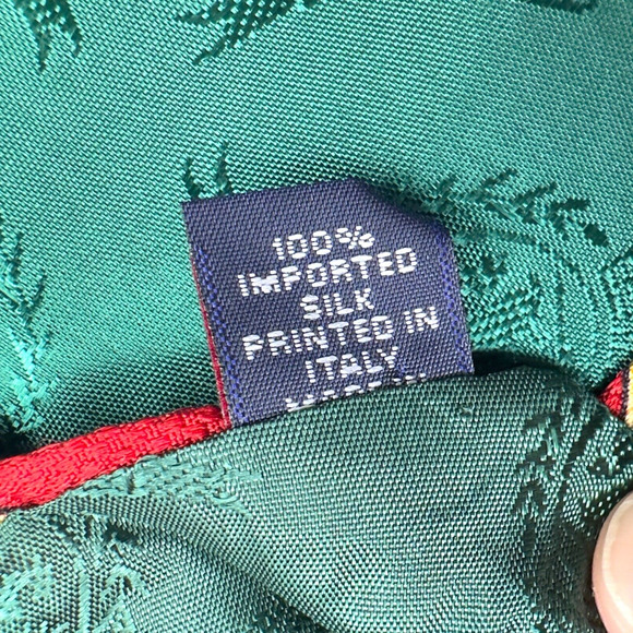 Tommy Hilfiger Mens Vintage Silk Dress Tie Geometric‎ Flag Pattern 59" 4" - Picture 9 of 12